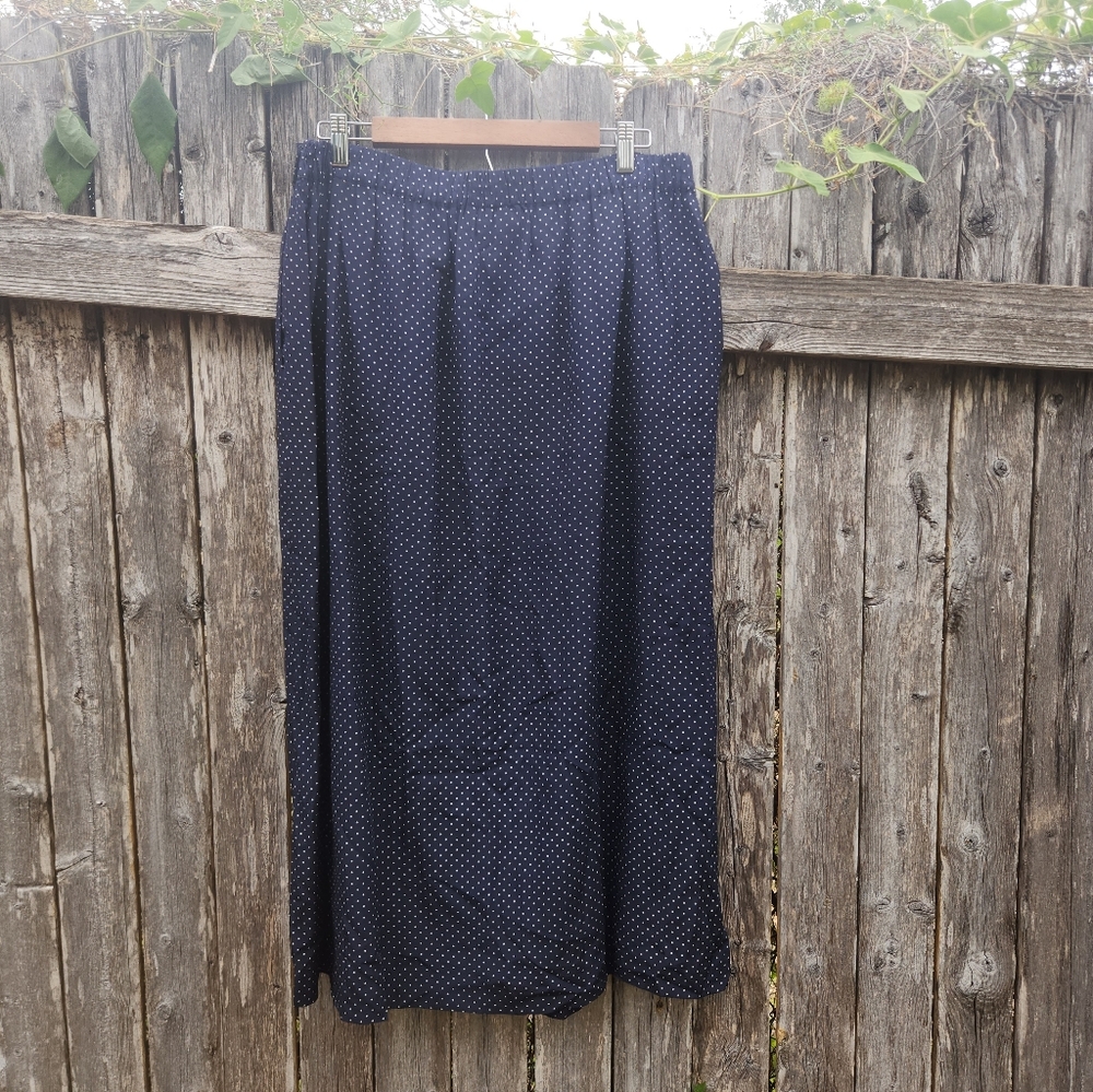 Vintage Avery Quinn Silk Polka Dot Skirt